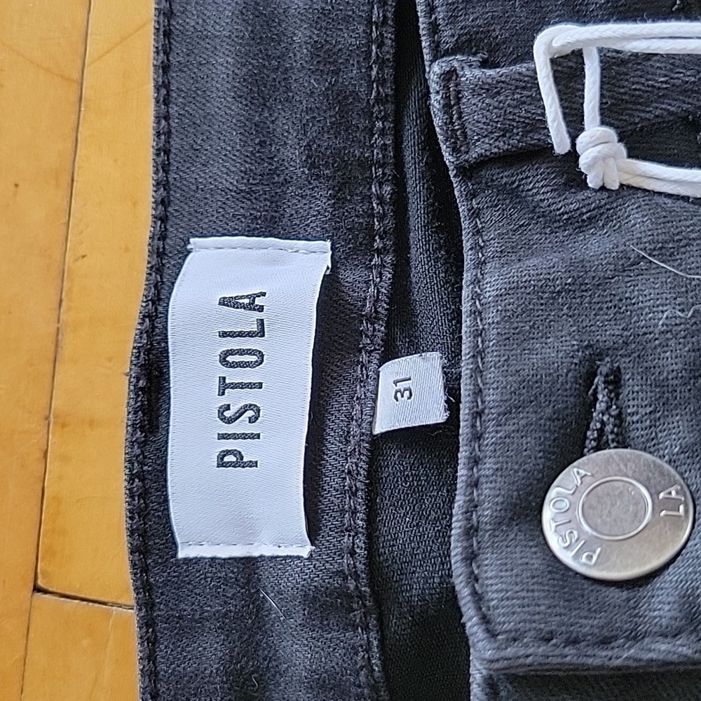 Pistola Midnight Black High Rise Skinny Stretch Jeans Indie Grunge NWT Sz 31 - Picture 6 of 9